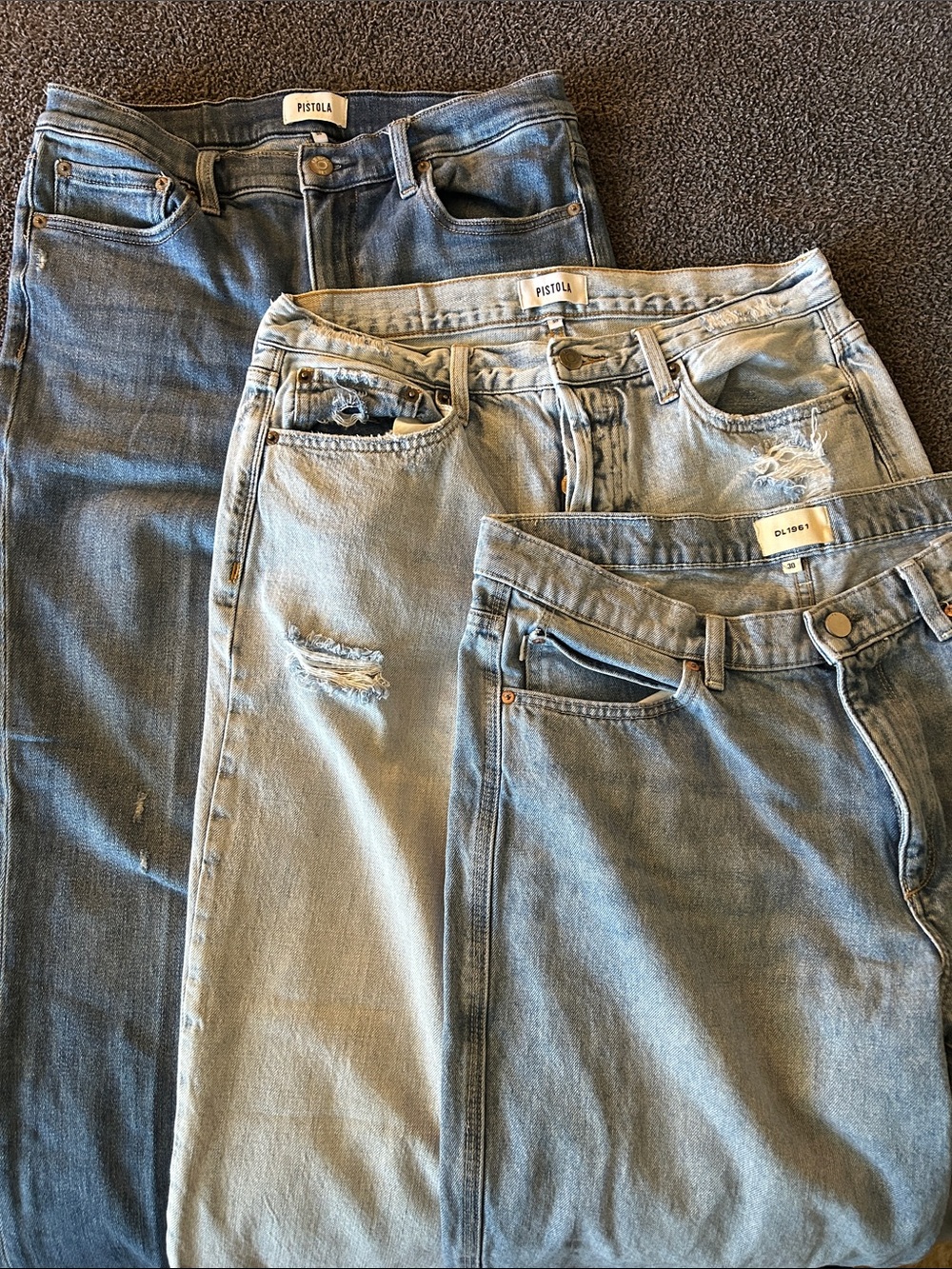 Bundle of Jeans pistola Light and Medium Blue Denim